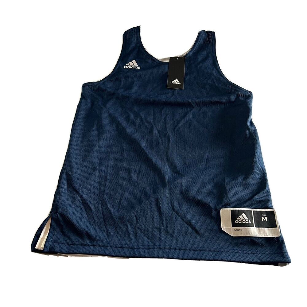 Adidas Youth Jersey Crazy Explosive Reversible Tank Shirt Top Navy/White Med